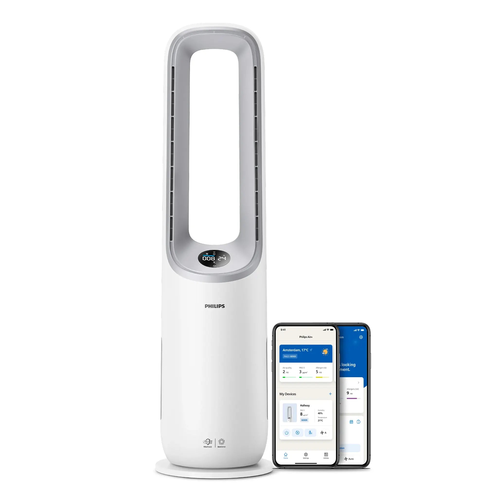 Air Performer uit de 7000-serie 2-in-1 luchtreiniger en ventilator