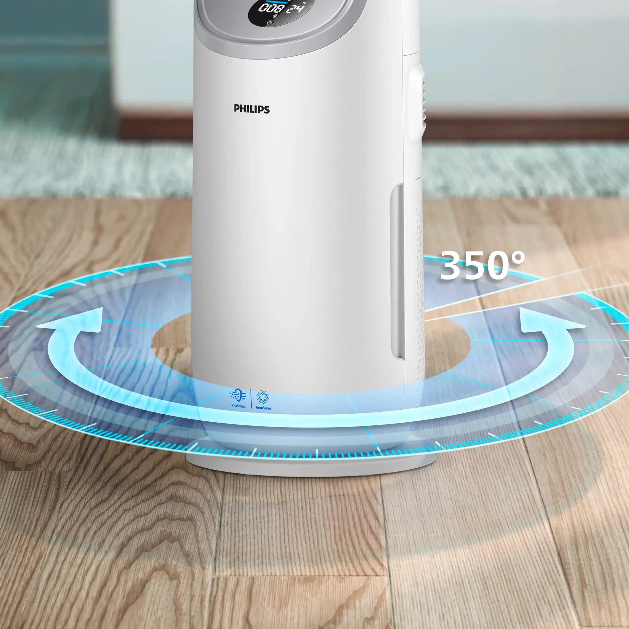 Air Performer uit de 7000-serie 2-in-1 luchtreiniger en ventilator