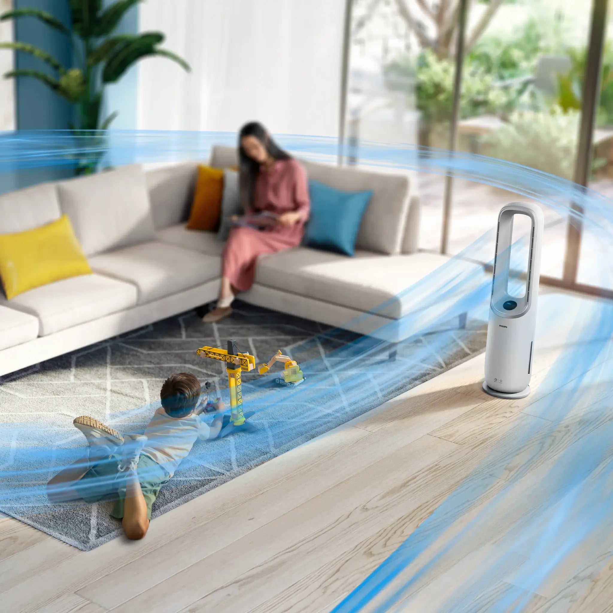 Air Performer uit de 7000-serie 2-in-1 luchtreiniger en ventilator