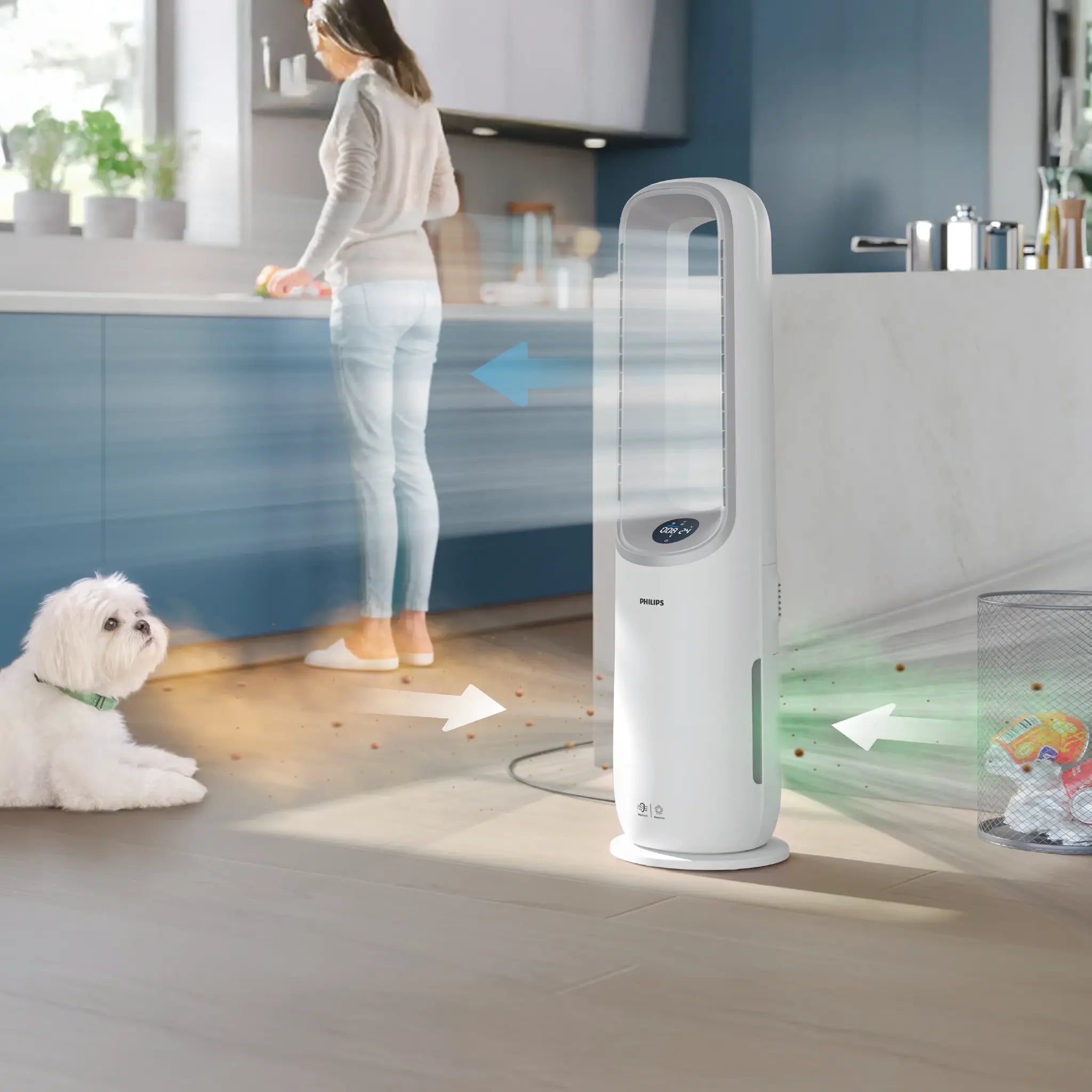 Air Performer uit de 7000-serie 2-in-1 luchtreiniger en ventilator