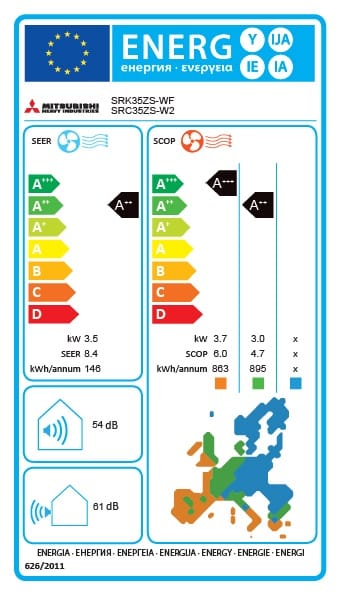 Mitsubishi Heavy Industries 3,5 kW Wit inclusief ingebouwde wifi-module