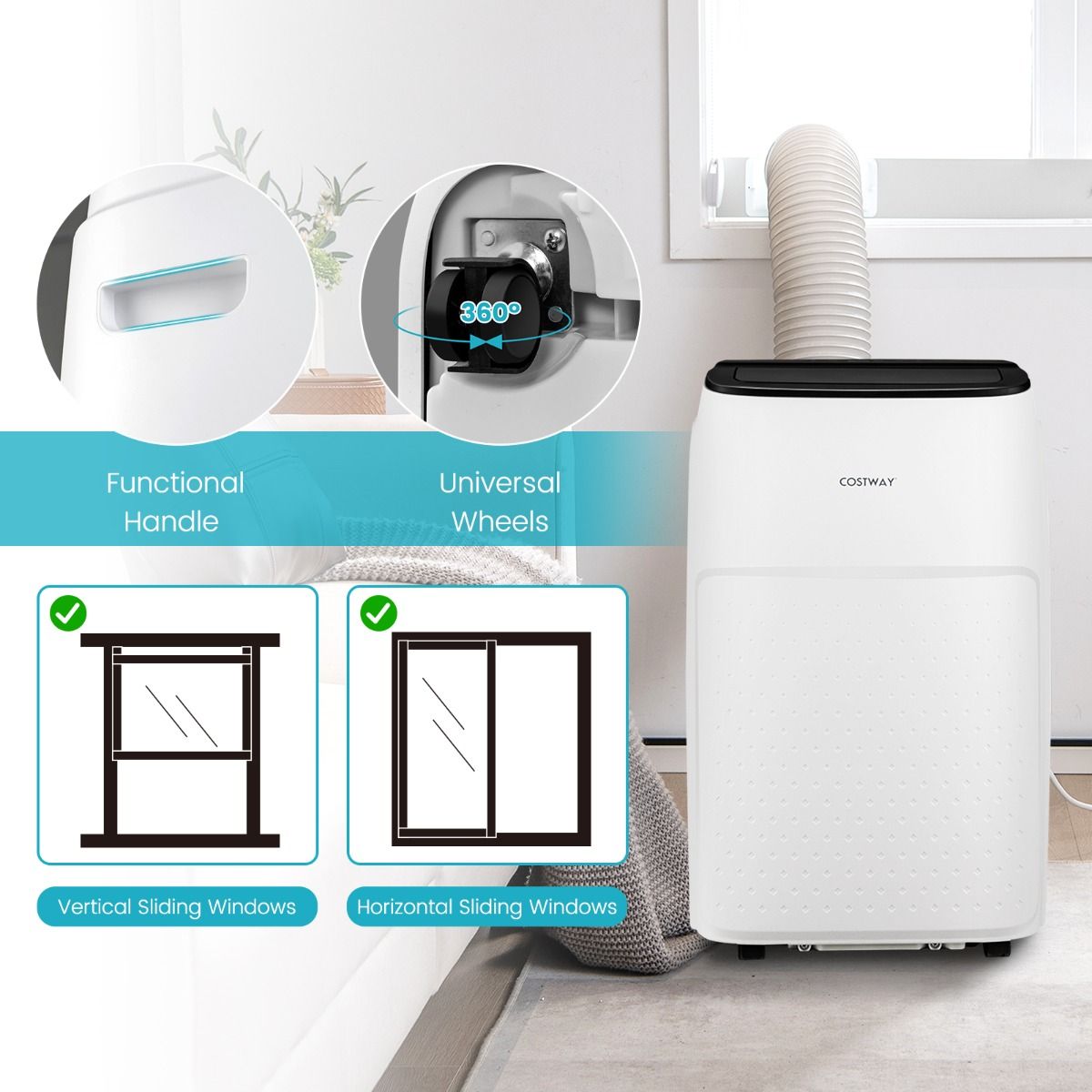 Smart Mobiele Airco 12000 BTU (35 m²)